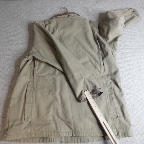 Vintage Columbia Jacket Large Beige Chore Barn Shooting Shoulders Game Pocket - Picture 13 of 16